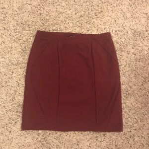 Maroon mini skirt